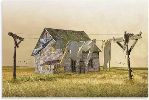 Miniatura 9 de Lavandería rural para el día de la lavandería, imagen retro, granja, naturaleza, paisaje, naturaleza muerta, lienzo estético, impresiones artísticas