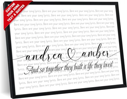 Miniatura 30 de SANTANNA Letras de música personalizadas, impresiones artísticas para decoración de pared (paisajes, pájaros rojos y árbol)