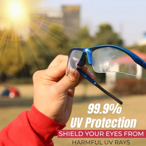 Miniatura 5 de BISON LIFE Sport MTX - Gafas de seguridad transparentes con patillas azules, ANSI Z87+, resistentes a los impactos, lentes de protección UV