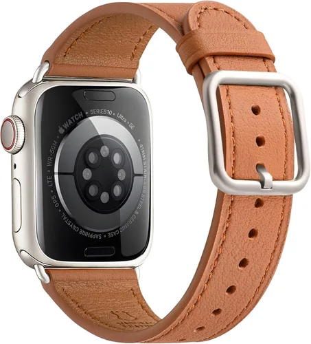 Miniatura 27 de MNBVCXZ Correas de cuero compatibles con Apple Watch para mujeres, correa de repuesto genuina para iWatch Series 11 10 9 8 7 6 5 4 3 2 1 SE 3 SE 2