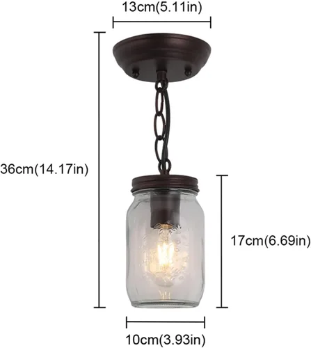 Miniatura 3 de Retro Industrial Style Led Chandelier Glass Modern Ceiling Lamp Pendant Lighting Indoor Fixture American Aisle Entrance Lamparas,for Dinning Room