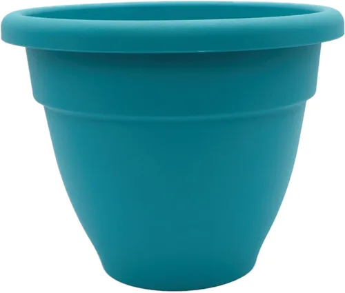 Miniatura 37 de The HC Companies, Caribbean - Maceta de plástico y ligera de 6 pulgadas para interiores y exteriores, maceta para hierbas y flores, color negro