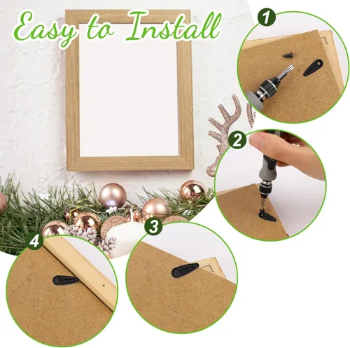 Miniatura 5 de MroMax 20 piezas de marcos de fotos, botones de giro, clips de plástico para marco de fotos con tornillos, piezas para colgar imágenes, fotos