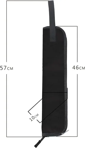 Miniatura 9 de Watris Veiyi Bolsa de baqueta, bolsa portátil para baqueta, bolsa para colgar de mazo de percusión, bolso de baqueta con asa (negro)