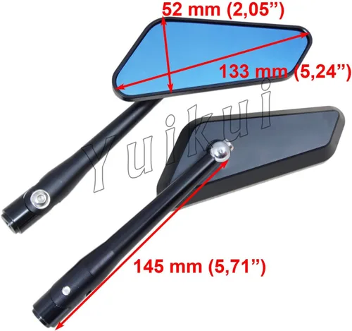 Motocicleta Universal Espejos CNC Aluminio Espejo M10 M8 Espejo retrovisor duradero para Yamaha FZ-09 2014-2017/FZ1 N 2006-2015/XSR