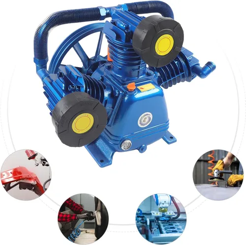 Miniatura 3 de Bomba de compresor de aire cilíndrico de 175PSI 10HP Cabeza de bomba de compresor de aire de bajo consumo de energía Motor Herramienta de aire