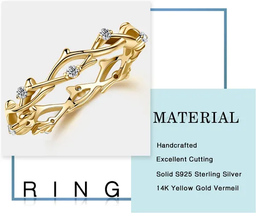 Miniatura 6 de MOOSEA Regalos para el día de San Valentín para ella, anillos de diamantes creados en laboratorio con claridad VVS1 de 14 quilates, color blanco