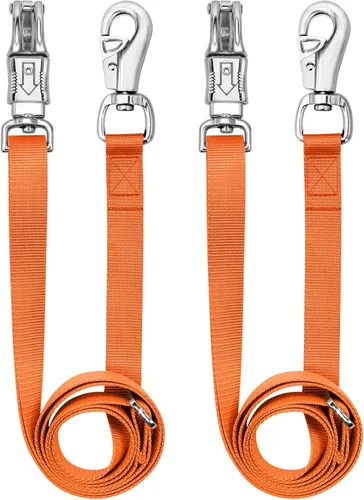 Cross Ties for Horse,Heavy Duty Nylon Trailer Tie with Strong Panic Snap and Bull Snap,Adjustable Length from 45.2" to 78.7",Professional Horse