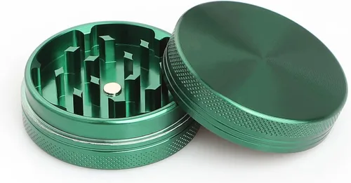 Spice Grinder Crasher - Molinillo de especias de tamaño portátil de 2 pulgadas con tapa magnética, color verde