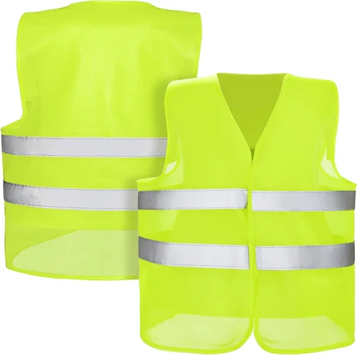 JaGely Chaleco de seguridad de alta visibilidad, chaleco de seguridad de malla reflectante a granel para hombres y mujeres, trabajo, ciclismo,