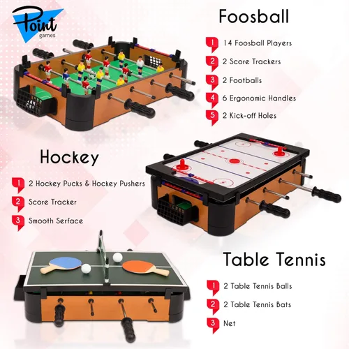 Miniatura 5 de Point Games Mesa de hockey, mini juegos de mesa para niños, juego de arcade para niños y niñas, gran regalo para niños a partir de 3 años