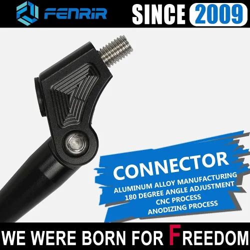Miniatura 7 de FENRIR Emark CNC Espejos de aleación de aluminio negro para motocicleta, espejos laterales universales Cafe Racer Retro redondos antirreflejos
