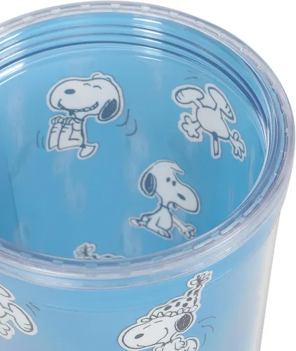 Miniatura 4 de Peanuts Snoopy 70th Anniversary - Juego de vasos de doble pared de 23.6 onzas con tapas y pajitas
