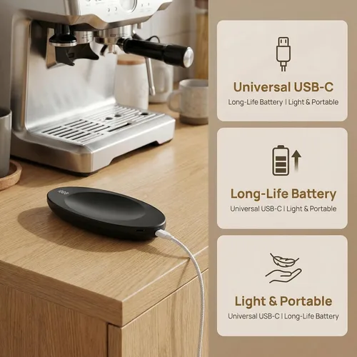 Miniatura 6 de Báscula digital de gramos con cuchara de café, escala de té de 17.64 oz/0.00 oz para té suelto, color negro, mini báscula digital de bolsillo