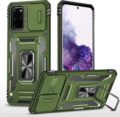 Miniatura 19 de DEERLAMN Funda para Samsung Galaxy A14 5G con Cubierta Deslizante para Cámara + Protector de Pantalla (2 Paquetes), Soporte de Anillo Giratorio