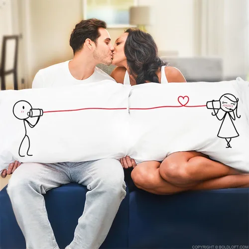 Miniatura 3 de BOLDLOFT fundas para almohadas para parejas con frase Say I Love You - regalos para parejas, para él y ella, para aniversarios y bodas
