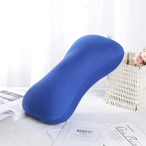 Miniatura 7 de Microbead - Almohada de viaje de 15 x 8 pulgadas para dormir de lado, almohadas de microcuentas, diseño ergonómico extra suave, cojín de apoyo