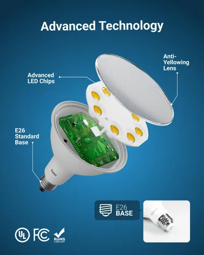 Miniatura 5 de Sunco - Paquete de 2 bombillas LED PAR38 para exteriores, impermeables, 1050 LM, 13 W (equivalente a 100 W), luz diurna de 5000 K, clasificación
