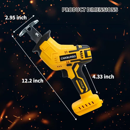 Miniatura 2 de Sierra de vaivén inalámbrica Compatible con batería Dewalt 20V Max (SIN batería), sierra recíproca potente, velocidad variable 0-3000 SPM, cambio