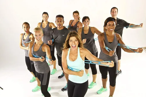 Miniatura 6 de Banda elástica de ejercicio de 7 anillos, banda de resistencia elástica de silicona portátil, bandas flexibles para pilates, correa de estiramiento