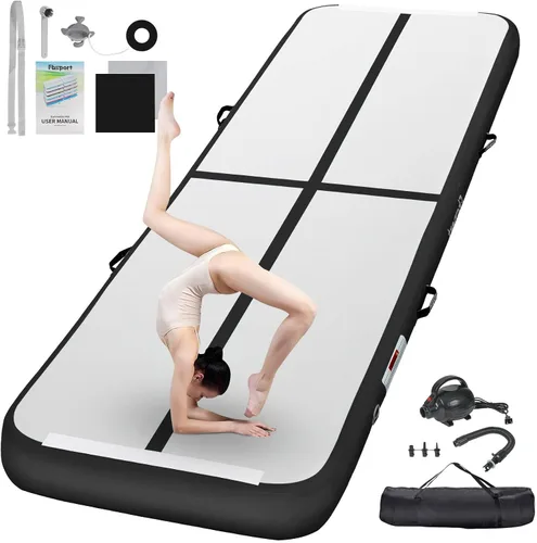 Miniatura 26 de FBSPORT - Colchonetas inflables de entrenamiento de 4 u 8 pulgadas de grosor, pistas de gimnasia para uso en el hogar, animadoras, yoga