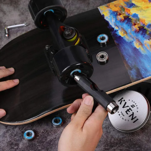 Miniatura 7 de Rodamientos de cerámica para patineta, rodamientos de bolas 608rs de alta calidad – Rodamientos profesionales para patinaje cuádruple, cuchillas