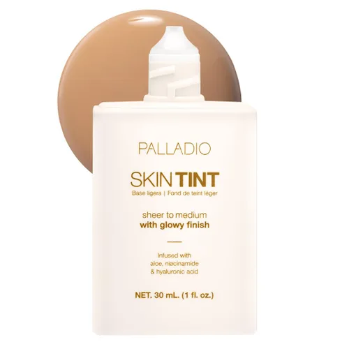 Miniatura 12 de Palladio Tinte para la piel con aloe, niacinamida y ácido hialurónico, cobertura transparente a media, acabado brillante, maquillaje de base ligero