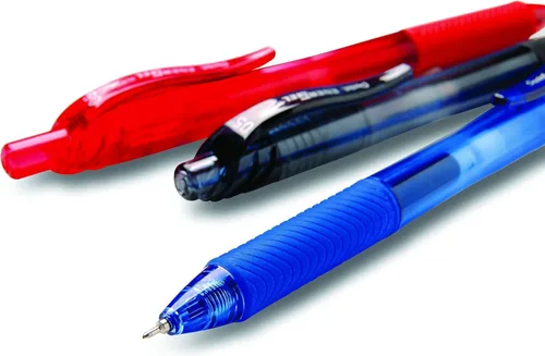 Miniatura 7 de Pentel EnerGel-X - Lapicera de gel líquido retráctil, punta de 0,7 mm de metal, trazo medio, 3 unidades, Negro