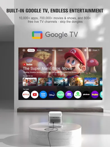 Miniatura 2 de 【Google TV con Licencia Oficial】Proyector Inteligente 4K con WiFi y Bluetooth, Proyectores para Exteriores VOPLLS con Dolby