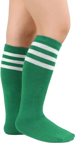 Miniatura 20 de Century Star Calcetines de fútbol de algodón para niños y jóvenes, calcetines de tubo suave, hasta la rodilla, calcetines deportivos largos