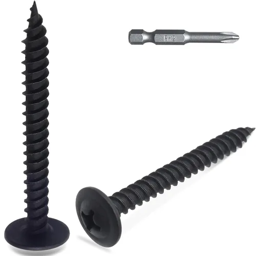Miniatura 14 de JEGONFRI #8 Kit de surtido de tornillos de cabeza de cercha modificados negros, 132 piezas, Phillips Drive, tornillos de madera, tornillos, surtido
