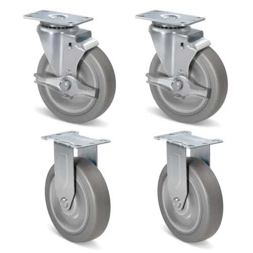 Miniatura 43 de Ruedas de Carretilla Ninoso, Juego de 4 Ruedas Industriales de Alta Resistencia de 4" con Capacidad de Carga de 1200 Libras, Ruedas para Carro