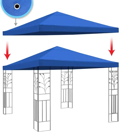 Miniatura 12 de BenefitUSA - Parasol de repuesto para cenador o toldo de patio de poliéster de una sola capa, Verde