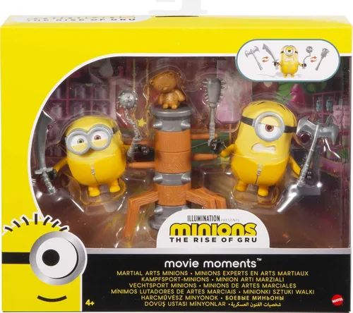 Miniatura 6 de Minions: The Rise of Gru Movie Moments Martial Arts Minions: Figura de acción de aproximadamente 4 pulgadas, juguete interactivo con articulación