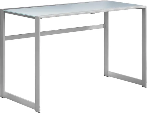 Miniatura 6 de Monarch Specialties Mesa de estudio para computadora portátil para el hogar y la oficina, escritorio de computadora con parte superior de vidrio