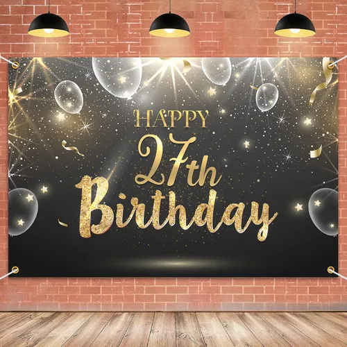 Miniatura 8 de HAMIGAR Telón de fondo brillante dorado de 6 x 4 pies para cumpleaños número 11, decoraciones de cumpleaños de 11 años, suministros de fiesta