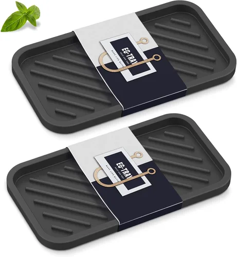 Miniatura 14 de EG-SIPRO Bandeja Organizadora de Fregadero de Cocina, Soporte para Esponja para Fregadero de Cocina Bandeja de Mostrador de Baño Portaesponjas