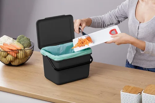 Miniatura 2 de TATAY Organizador de basura de alimentos de cocina 6L Papelera orgánica inteligente sin soporte Diseño compacto y funcional Hecho