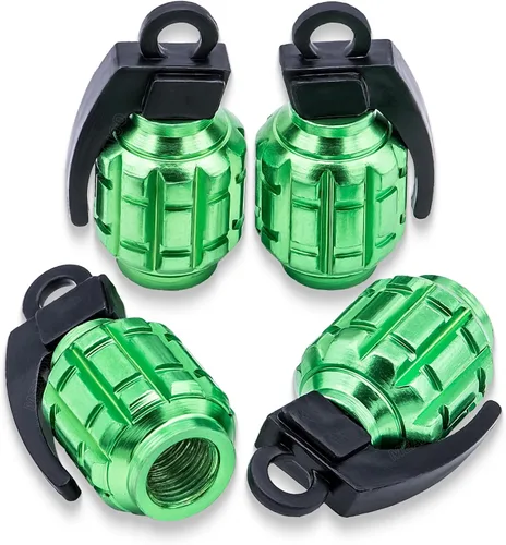 Miniatura 56 de 4 piezas tapas de vástago de válvula de neumático estilo bola 8, cubiertas universales de vástago de válvula de neumático con núcleo de cobre a