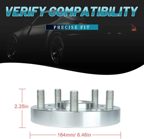 Miniatura 4 de IRONTEK Espaciadores de rueda de 0.197 x 5.000 in (orificio de 1 pulgada de 2.815 in, pernos de 14 x 1.5 pulgadas) Adaptador espaciadores 1" 4