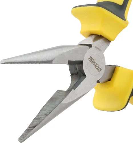 Miniatura 8 de DOWELL Alicates de Punta de Aguja y Alicates de Punta Larga de 6 Pulgadas con Cortador de Alambre, Construcción de Acero Cromo-Níquel, Mango
