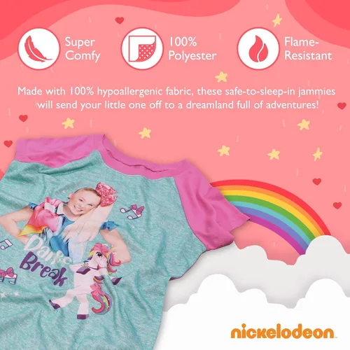 Miniatura 3 de JoJo Siwa Girls 3-Piece Loose-fit Pajamas Set