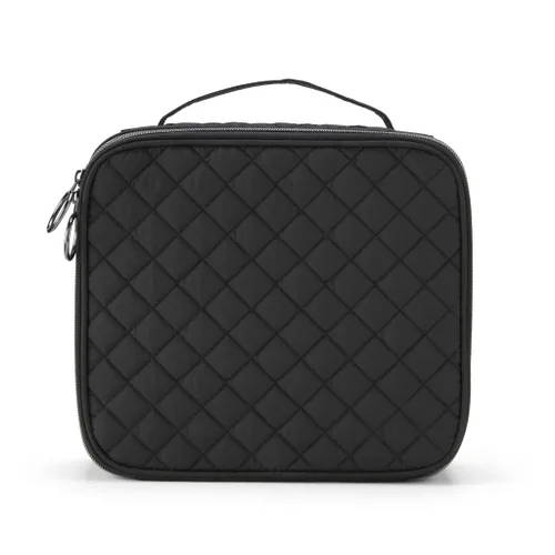 Miniatura 4 de Scünci by Conair - Estuche de maquillaje para maquillaje, bolsa de maquillaje, organizador de viaje para mujeres, color negro