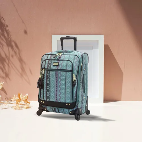 Miniatura 9 de Steve Madden Colección de equipajes de diseñador, 3 piezas Softside expansible ligero, juego de viaje incluye bolsa debajo del asiento, 20 pulgadas