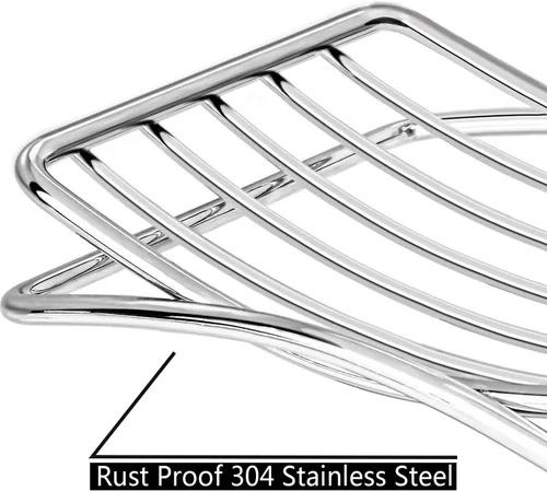 Miniatura 3 de Jabonera GUUKAR de Acero Inoxidable para Barra de Jabón en Ducha y Baño, Jabonera Autodrenante con Soporte para Esponja para Fregadero de Cocina