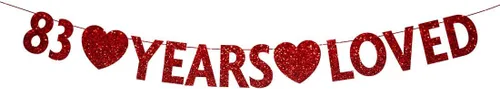 Miniatura 8 de Cartel dorado de feliz cumpleaños número 83, purpurina para mujer u hombre de 83 años, decoraciones para fiestas