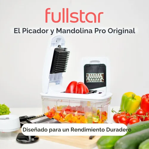 Miniatura 2 de Cortador de mandolina Fullstar para cocina - Picador de verduras, cebolla, patata, picador y cortador de alimentos, frutas y verduras
