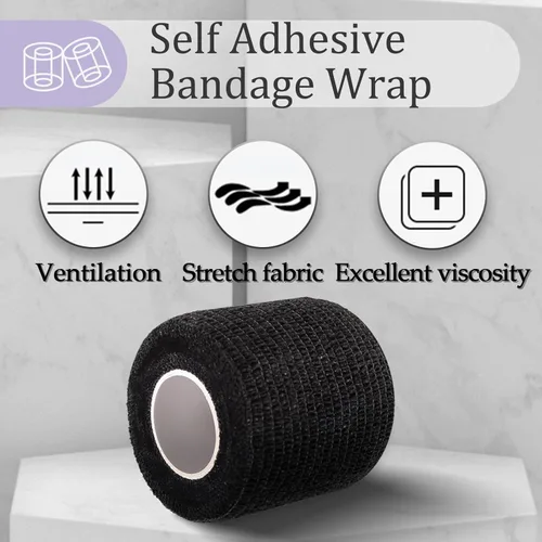 Miniatura 5 de Cubierta para máquina de bolígrafo de tatuaje y cintas de agarre, 200 piezas de fundas grandes para bolígrafos, bolsas para máquina y 4 envolturas