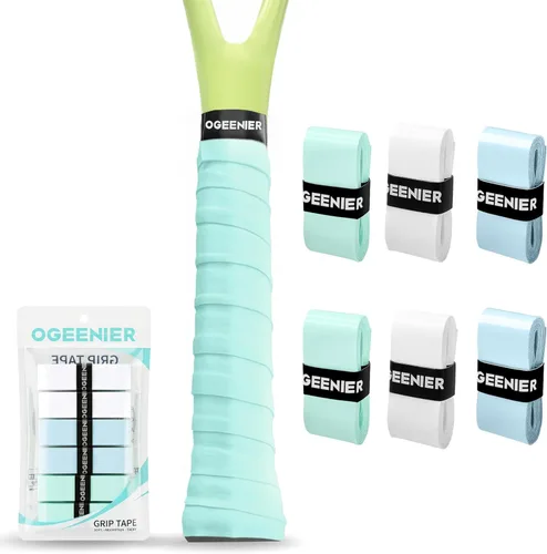 Miniatura 14 de OGEENIER Tennis Racket Grip Tape, 3, 6, 12 Pack Tennis Overgrip Tape, Absorbent and Anti-Slip, Precut Soft Racquet Wrap Grips Tape for Pickleball