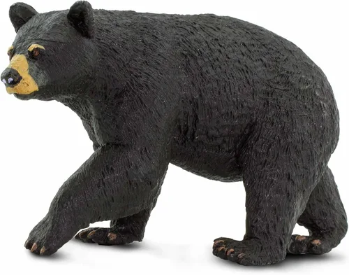 Safari Ltd. Figura de oso negro de América del Norte, figura detallada de modelo de plástico de 4.5 pulgadas, divertido juguete educativo para